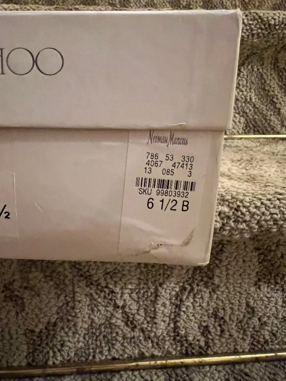 Jimmy Choo Pania Nude Patent Leather & Cork Wedge Heel Sandals Size 36.5 or 6.5